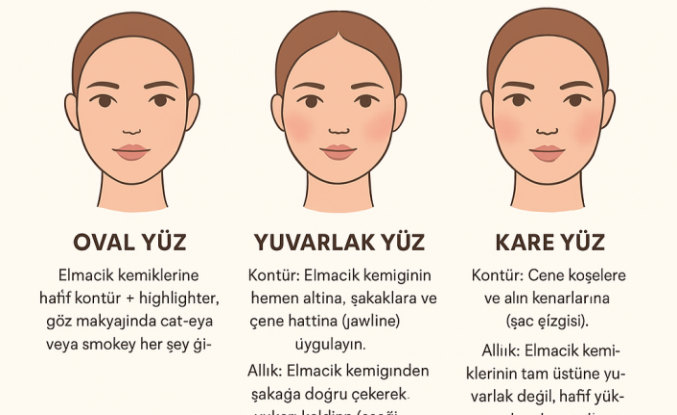 Yüz şekillerine göre makyaj - Yüz Şekillerine Göre Makyaj